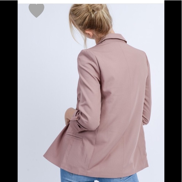 Mauve cuff sleeve blazer - Picture 4 of 4